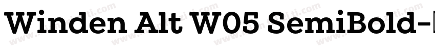 Winden Alt W05 SemiBold字体转换